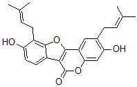 CAS#: 158020-56-5, 3,9-Dihydroxy-2,10-Bis(3-Methylbut-2-Enyl)-[1]Benzoxolo[3,2-c]Chromen-6-One