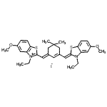 CAS#: 158320-43-5, 3-Ethyl-2-[(E)-{3-[(Z)-(3-Ethyl-5-Methoxy-1,3-Benzothiazol-2(3H)-Ylidene)Methyl]-5,5-Dimethyl-2-Cyclohexen-1-Ylidene}Methyl]-5-Methoxy-1,3-Benzothiazol-3-Ium Iodide