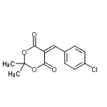CAS 登录号：15851-87-3， 5-(4-氯苄亚基)-2,2-二甲基-1,3-二恶烷-4,6-二酮