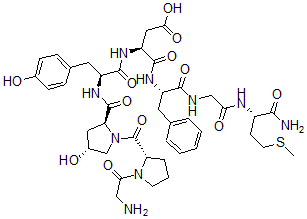 CAS 登录号：158641-27-1， 甘氨酰-脯氨酰-羟基脯氨酰-酪氨酰-天冬氨酰-苯丙氨酰-甘氨酰-蛋氨酰胺