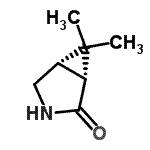CAS 登录号：159172-92-6， (1R,5S)-6,6-二甲基-3-氮杂双环[3.1.0]己烷-2-酮