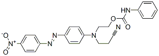 CAS 登录号：15958-27-7， 2-[(2-氰基乙基)[P-[(P-硝基苯基)偶氮]苯基]氨基]乙基苯氨甲酸酯