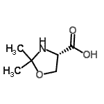 CAS 登录号：159585-65-6， (4S)-2,2-二甲基-1,3-恶唑烷-4-羧酸