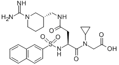 CAS 登录号：159668-20-9， 2-[[(2S)-4-氨基-2-[[(3S)-1-甲脒基哌啶-3-基]甲基-萘-2-基磺酰基氨基]-4-氧代丁酰基]-环丙基氨基]乙酸水合物