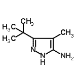 CAS 登录号：159976-74-6， 4-甲基-3-(2-甲基-2-丙基)-1H-吡唑-5-胺