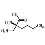 CAS 登录号：160557-06-2， 2-(氨基甲基)-D-正亮氨酸