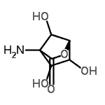 CAS 登录号：160814-17-5， (1R)-4-氨基-5,6,7-三羟基-2-氧杂双环[2.2.1]庚烷-3-酮
