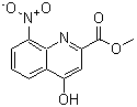 CAS 登录号：16134-01-3， 4-羟基-8-硝基-2-喹啉羧酸甲酯