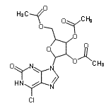 CAS 登录号:161923-50-8, 6-氯-9-(2,3,5-三-O-乙酰基呋喃戊糖基)-1,9-二氢-2H-嘌呤-2-酮