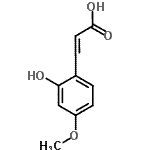 CAS 登录号：16202-50-9， 3-(2-羟基-4-甲氧基苯基)丙烯酸