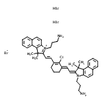 CAS 登录号：162411-30-5， 3-(3-氨基丙基)-2-{(E)-2-[(3E)-3-{(2E)-2-[3-(3-氨基丙基)-1,1-二甲基-1,3-二氢-2H-苯并[E]吲哚-2-亚基]亚乙基}-2-氯-1-环己烯-1-基]乙烯基}-1,1-二甲基-1H-苯并[E]吲哚鎓溴化物氢溴酸盐(1:1:2)