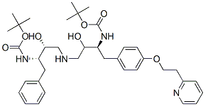 CAS#: 162539-57-3, Tert-Butyl N-[(2S,3R)-3-Hydroxy-4-[[(2R,3S)-2-Hydroxy-3-[(2-Methylpropan-2-Yl)Oxycarbonylamino]-4-Phenylbutyl]Amino]-1-[4-(2-Pyridin-2-Ylethoxy)Phenyl]Butan-2-Yl]Carbamate