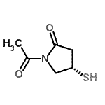 CAS 登录号：162753-53-9， (4S)-1-乙酰基-4-硫基-2-吡咯烷酮