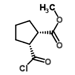 CAS 登录号：162776-57-0， 甲基(1S,2R)-2-(氯甲酰基)环戊烷羧酸酯