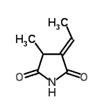 CAS 登录号：16395-79-2， (3E)-3-亚乙基-4-甲基-吡咯烷-2,5-二酮