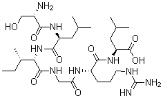 CAS 登录号:164081-25-8, L-丝氨酰-L-亮氨酰-L-异亮氨酰甘氨酰-L-精氨酰-L-亮氨酸