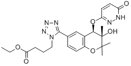 CAS#: 164178-54-5, Ethyl 4-[5-[(3S,4R)-3-Hydroxy-2,2,3-Trimethyl-4-[(6-Oxo-1H-Pyridazin-3-Yl)Oxy]Chroman-6-Yl]Tetrazol-1-Yl]Butanoate