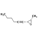 CAS 登录号：164933-42-0， (2R,3S)-2-(1-己炔-1-基)-3-甲基环氧乙烷