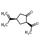 CAS 登录号：165173-39-7， (2R,4R)-2-乙酰基-4-异丙烯基环戊酮