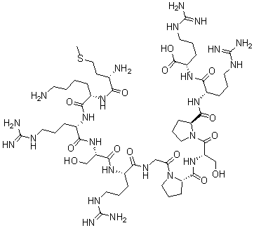 CAS 登录号：165174-60-7， L-蛋氨酰-L-赖氨酰-L-精氨酰-L-丝氨酰-L-精氨酰甘氨酰-L-脯氨酰-L-丝氨酰-L-脯氨酰-L-精氨酰-L-精氨酸