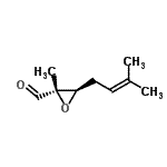CAS 登录号：166661-61-6， (2S,3R)-2-甲基-3-(3-甲基-2-丁烯-1-基)-2-环氧乙烷甲醛