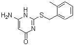 CAS 登录号：166751-33-3， 6-氨基-2-[(2-甲基苄基)硫基]-4(1H)-嘧啶酮