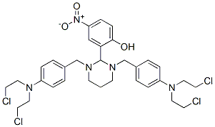 CAS#: 16757-47-4, 2-[1,3-Bis[[4-[Bis(2-Chloroethyl)Amino]Phenyl]Methyl]-1,3-Diazinan-2-Yl]-4-Nitro-Phenol