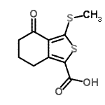 CAS#: 168279-58-1, 3-(Methylsulfanyl)-4-Oxo-4,5,6,7-Tetrahydro-2-Benzothiophene-1-Carboxylic Acid