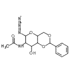 CAS 登录号：168397-51-1， N-(6-叠氮基-8-羟基-2-苯基六氢吡喃并[3,2-d][1,3]二恶英-7-基)乙酰胺