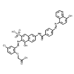 CAS 登录号：16894-30-7， 2-[4-氯-2-[[1-羟基-6-[[4-[(8-羟基-5-喹啉基)偶氮]苯甲酰基]氨基]-3-磺基-2-萘基]偶氮]苯氧基]乙酸