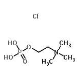 CAS 登录号：17032-39-2， 2-(三甲基铵基)乙基氢磷酸酯盐酸盐(1:1)