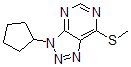 CAS 登录号：17050-87-2， 3-环戊基-7-(甲硫基)三唑并[4,5-e]嘧啶