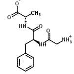 CAS 登录号：17123-30-7， (2S)-2-{[N-(铵基乙酰基)-L-苯丙氨酰]氨基}丙酸酯