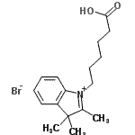 CAS 登录号：171429-43-9， 6-(2,3,3-三甲基吲哚-1-鎓-1-基)己酸溴化物