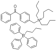CAS 登录号：172040-90-3， N-(4-[苯甲酰基]苄基)-N,N,N-三丁基铵丁基三苯基硼酸盐