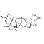 CAS 登录号：1721-57-9， 甲基(3beta,5Xi,9Xi,13Xi,18alpha)-3-乙酰氧基齐墩果-11-烯-28-酸酯