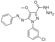 CAS#: 172701-53-0, 1-(3-Chlorophenyl)-4-Methoxy-5-Phenyldiazenylpyrazole-3-Carbohydrazide