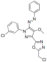 CAS 登录号：172701-68-7， [5-[5-(氯甲基)-1,3,4-恶二唑-2-基]-2-(3-氯苯基)-4-甲氧基吡唑-3-基]-苯偶氮
