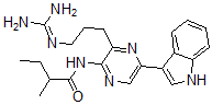 CAS#: 17297-78-8, N-[3-[3-[(Aminoiminomethyl)amino]propyl]-5-(1H-indol-3-yl)pyrazinyl]-2-methyl-Butanamide