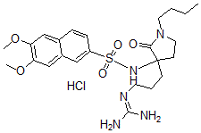CAS 登录号：173440-64-7， 2-[3-[1-丁基-3-[(6,7-二甲氧基萘-2-基)磺酰基氨基]-2-氧代吡咯烷-3-基]丙基]胍盐酸盐