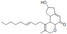 CAS 登录号：173485-70-6， 8-羟基-2-甲基-1-[(E)-壬-3-烯基]-4a,7,8,9,9a,9b-六氢-3H-环戊二烯并[f]苯并吡喃-5-酮