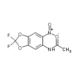 CAS 登录号：1736-66-9， N-(2,2-二氟-6-硝基-1,3-苯并二氧戊环-5-基)乙酰胺