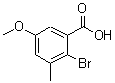 CAS 登录号：174417-54-0， 2-溴-5-甲氧基-3-甲基苯甲酸