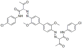 CAS#: 17453-73-5, 2,2'-[(3,3'-Dimethoxy[1,1'-Biphenyl]-4,4'-Diyl)Bis(Azo)]Bis[N-(4-Chlorophenyl)-3-Oxobutyramide]
