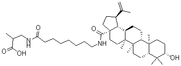 CAS#: 174740-51-3, 3-[[8-[[(3B)-3-Hydroxy-28-Oxolup-20(29)-En-28-Yl]Amino]-1-Oxooctyl]Amino]-2-Methyl-Propanoic Acid