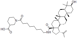 CAS 登录号：174740-55-7， N'-(N-3beta-羟基羽扇-20(29)-烯-28-酰基)-8-氨基辛酰)哌啶甲酸