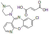 CAS 登录号:174762-89-1, 8-氯-5-(4-甲基-1-哌嗪基)-吡啶并(2,3-b)(1,5)苯并氧氮杂卓(E)-2-丁烯二酸盐(1:1)