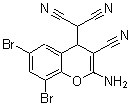 CAS 登录号：175136-96-6， 2-(2-氨基-6,8-二溴-3-氰基-4H-1-苯并吡喃-4-基)-丙二腈