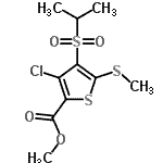 CAS 登录号：175202-12-7， 甲基3-氯-4-(异丙基磺酰基)-5-(甲硫基)-2-噻吩羧酸酯