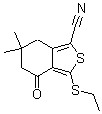 CAS 登录号：175202-70-7， 3-(乙硫基)-4,5,6,7-四氢-6,6-二甲基-4-氧代-苯并[c]噻吩-1-甲腈